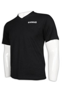 T968 Design Men's Black T-Shirt Slim V-neck T-shirt Manufacturer